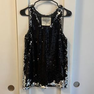 Upson Downes by William Anzevino Flip-Sequin Long Tank